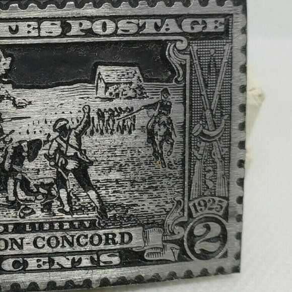 U.S Postage Lexington Concord 2 Cents Belt Buckle - Picture 3 of 10